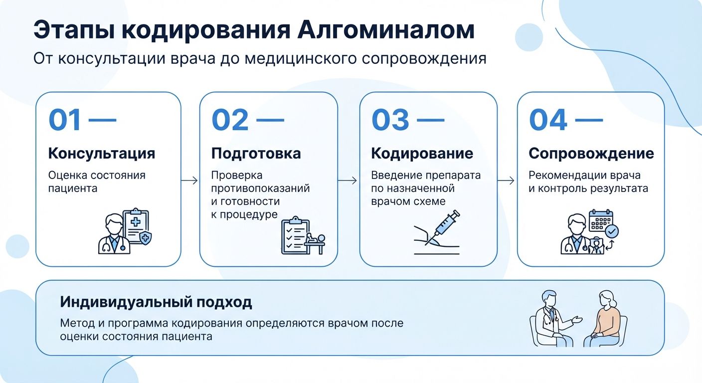 Кодирование препаратом «Алгоминал» в Керчи инфографика